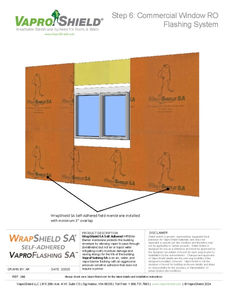 VaproFlashing SA Commercial Window RO Flashing Sequence with WrapShield
